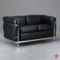Preview: Cassina LC2 Le Corbusier 2-Sitzer Sessel Leder Schwarz gebraucht