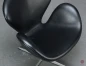 Preview: Fritz Hansen Swan Chair in Schwarz Leder Sessel gebraucht