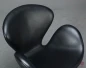 Preview: Fritz Hansen Swan Chair in Schwarz Leder Sessel gebraucht