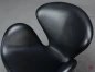 Preview: Fritz Hansen Swan Chair in Schwarz Leder Sessel gebraucht