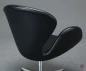 Preview: Fritz Hansen Swan Chair in Schwarz Leder Sessel gebraucht