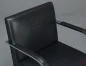Preview: Knoll Brno Freischwinger Armlehnstuhl Leder Schwarz gebraucht