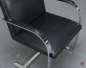 Preview: Knoll Brno Freischwinger Armlehnstuhl Leder Schwarz gebraucht