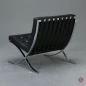 Preview: Knoll Barcelona Chair mit schwarzem Leder - gebraucht