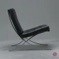 Preview: Knoll Barcelona Chair mit schwarzem Leder - gebraucht