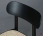 Preview: Thonet 118 Holzstuhl Schwarz mit Geflecht und Stützgewebe