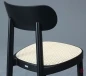Preview: Thonet 118 Holzstuhl Schwarz mit Geflecht und Stützgewebe