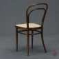 Preview: Thonet 214 Nussbaum Braun Bugholzstuhl mit neuem Geflecht gebraucht