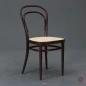 Preview: Thonet 214 Rotschwarz Bugholzstuhl mit neuem Geflecht gebraucht