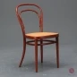 Preview: Thonet 214 Mahagoni Braun Bugholzstuhl mit Geflecht gebraucht