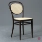 Preview: Thonet 215 R Dunkelbraun Bugholzstuhl mit neuem Geflecht gebraucht