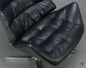 Preview: Thonet 808 Lounge Leder Sessel Schwarz mit Ottoman gebraucht