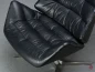 Preview: Thonet 808 Lounge Leder Sessel Schwarz mit Ottoman gebraucht