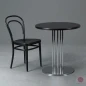 Preview: Thonet S1048 Bistro Tisch in Schwarz 70 cm - gebraucht
