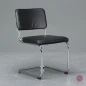 Preview: Thonet S32 PV Freischwinger Leder Schwarz gebraucht