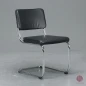 Preview: Thonet S32 PV Freischwinger Leder Schwarz gebraucht