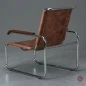 Preview: Thonet S35 L Pure Materials Freischwinger Sessel mit Büffelleder NEU