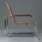 Preview: Thonet S35 L Pure Materials Freischwinger Sessel mit Büffelleder NEU