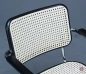 Preview: Thonet S64 V Freischwinger Schwarz mit Geflecht + Stützgewebe gebraucht