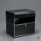 Preview: USM Haller Techniksideboard Schwarz mit Schubladen 75 x 75 x 50 cm gebraucht