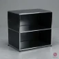 Preview: USM Haller Sideboard Schwarz mit zwei Fächern 75 x 75 x 50 cm gebraucht