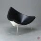 Preview: Vitra Coconut Chair Lounge Sessel Leder Schwarz Schale Weiß gebraucht