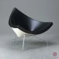 Preview: Vitra Coconut Chair Lounge Sessel Leder Schwarz Schale Weiß gebraucht