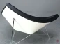 Preview: Vitra Coconut Chair Lounge Sessel Leder Schwarz Schale Weiß gebraucht
