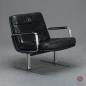 Preview: Walter Knoll Economy Leder Lounge Sitzgarnitur mit schwarzem Leder - gebraucht