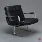 Preview: Walter Knoll Economy Leder Lounge Sitzgarnitur mit schwarzem Leder - gebraucht
