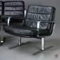 Preview: Walter Knoll Economy Leder Lounge Sitzgarnitur mit schwarzem Leder - gebraucht