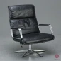 Preview: Wilkhahn Delta 2000 Lounge Sessel Leder Schwarz 1970er Vintage - gebraucht
