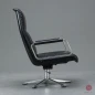Preview: Wilkhahn Delta 2000 Lounge Sessel Leder Schwarz 1970er Vintage - gebraucht