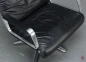 Preview: Wilkhahn Delta 2000 Lounge Sessel Leder Schwarz 1970er Vintage - gebraucht