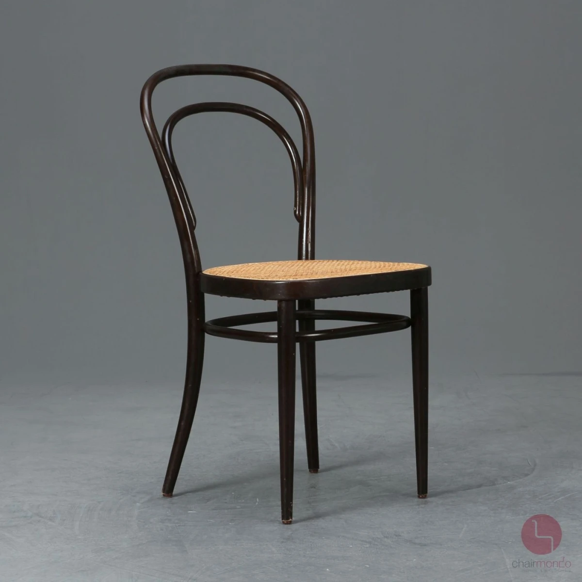 Thonet 214 Dunkel Braun Bugholzstuhl mit Geflecht gebraucht