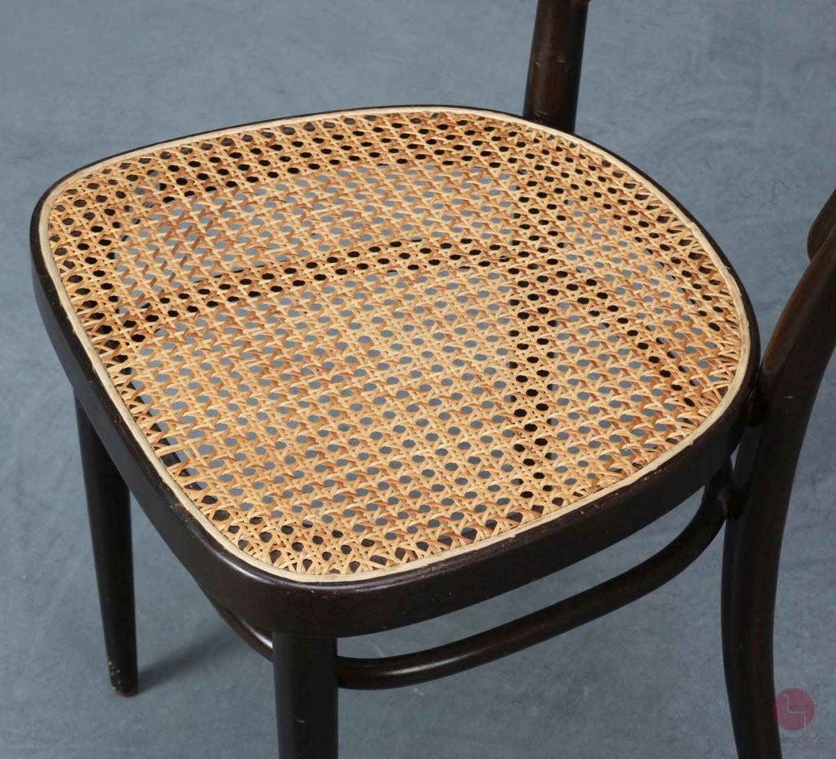 Thonet 214 Dunkel Braun Bugholzstuhl mit Geflecht gebraucht