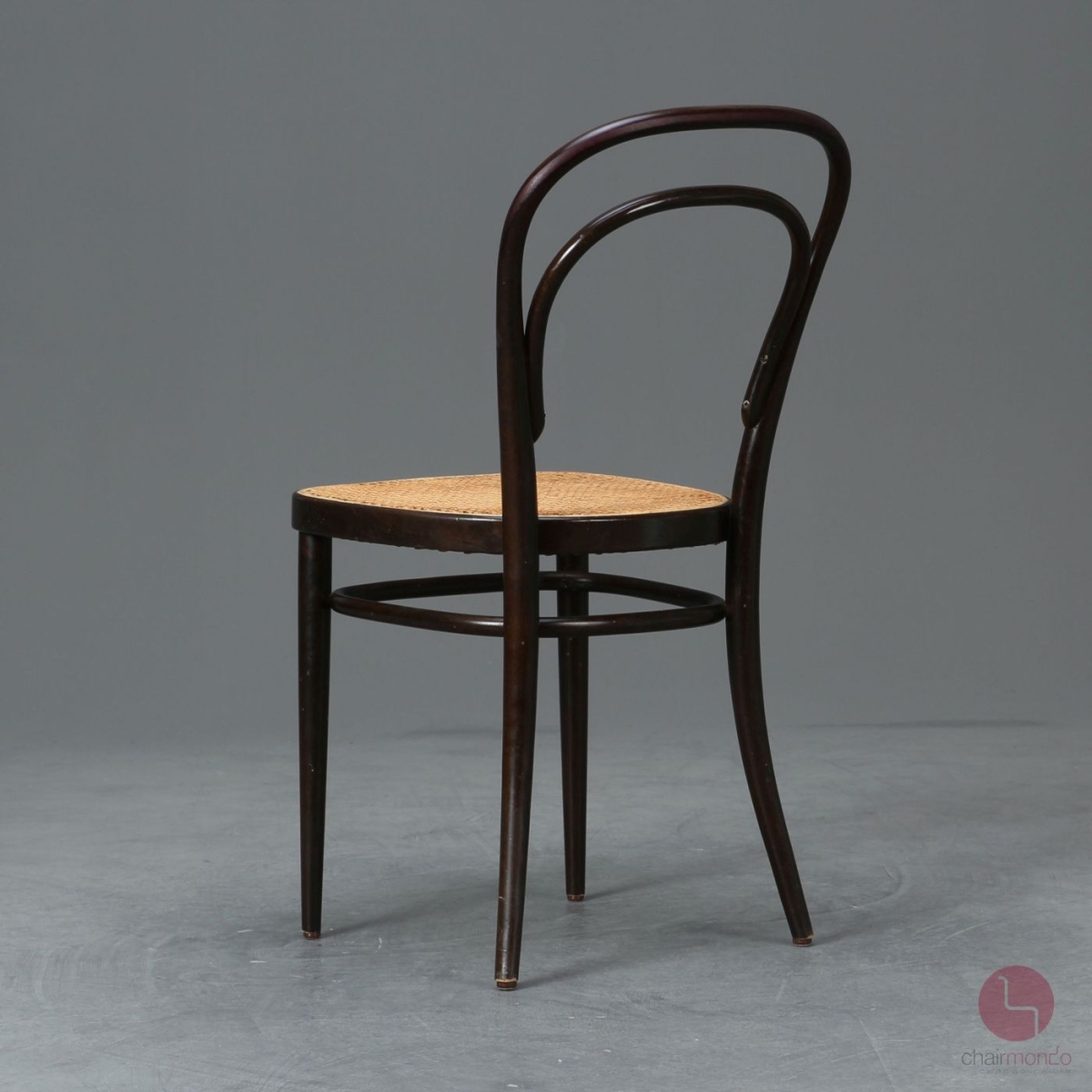 Preview: Thonet 214 Dunkel Braun Bugholzstuhl mit Geflecht gebraucht