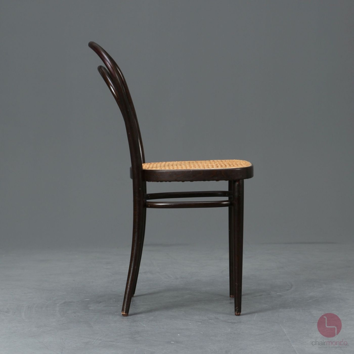 Preview: Thonet 214 Dunkel Braun Bugholzstuhl mit Geflecht gebraucht