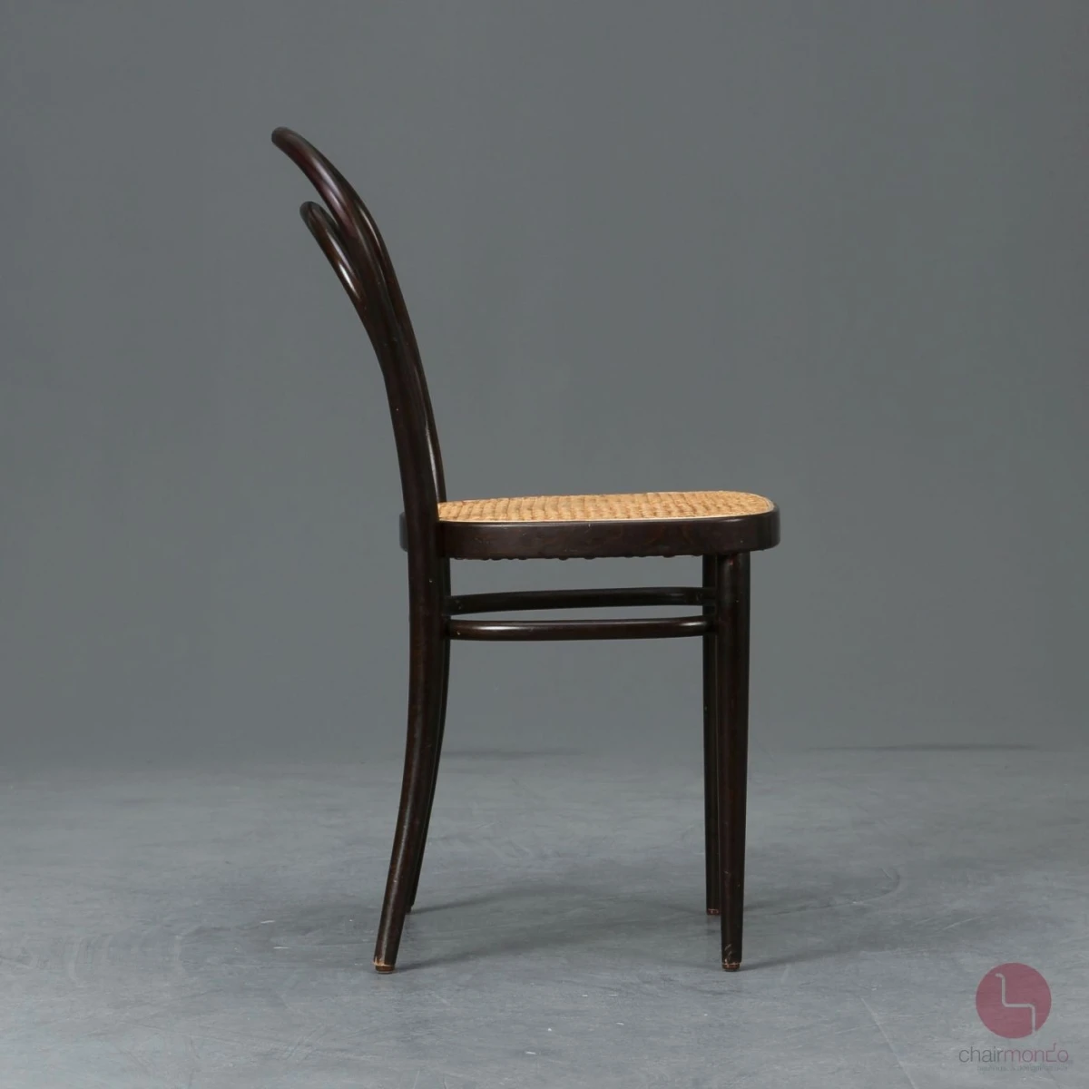 Thonet 214 Dunkel Braun Bugholzstuhl mit Geflecht gebraucht