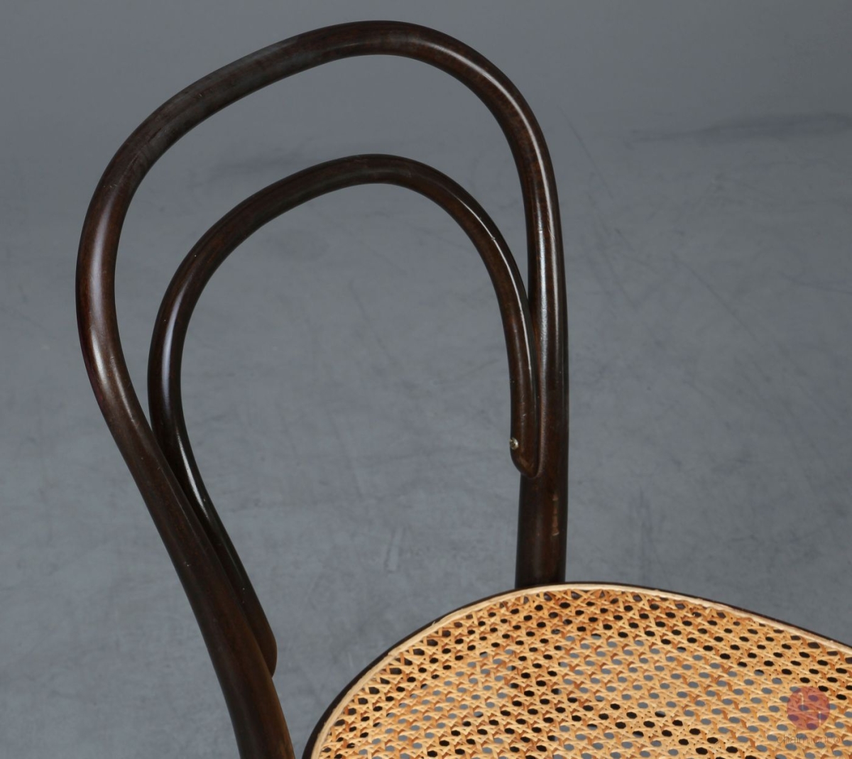 Preview: Thonet 214 Dunkel Braun Bugholzstuhl mit Geflecht gebraucht