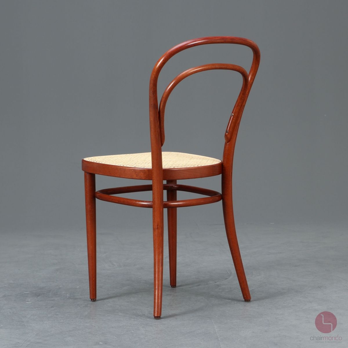 Preview: Thonet 214 Mahagoni Bugholzstuhl mit neuem Geflecht gebraucht
