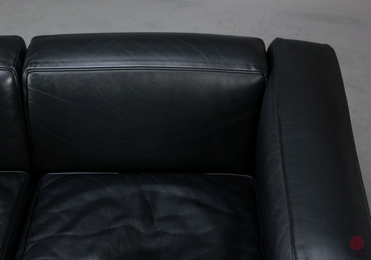 Cassina LC2 Le Corbusier 2-Sitzer Sessel Leder Schwarz gebraucht