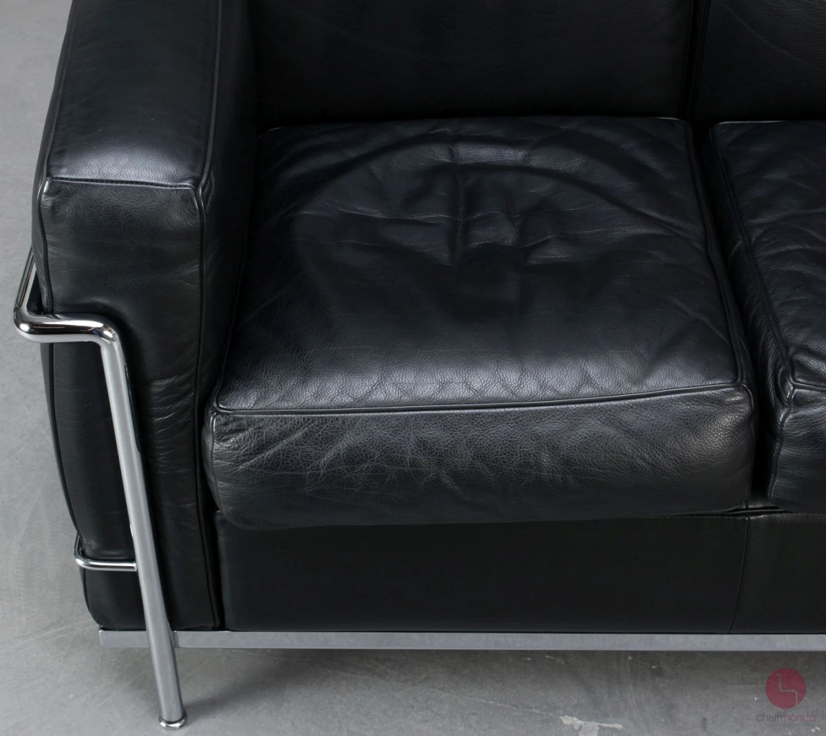 Cassina LC2 Le Corbusier 2-Sitzer Sessel Leder Schwarz gebraucht