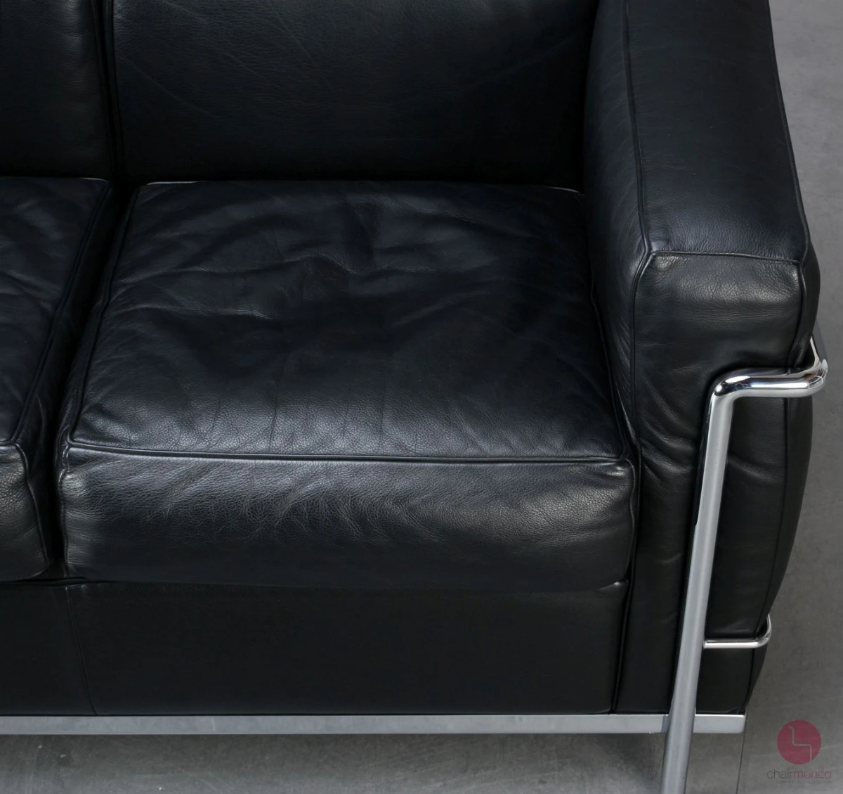 Cassina LC2 Le Corbusier 2-Sitzer Sessel Leder Schwarz gebraucht