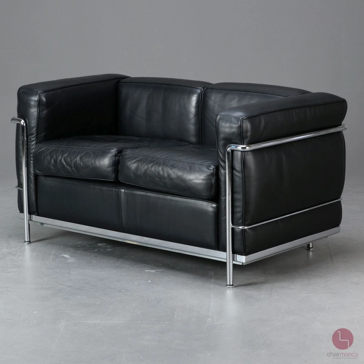 Cassina LC2 Le Corbusier 2-Sitzer Sessel Leder Schwarz gebraucht