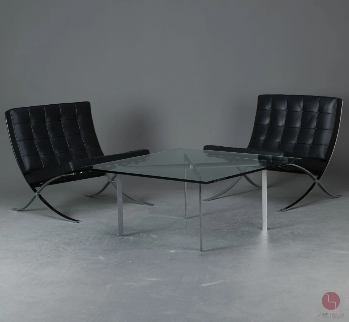Knoll International Barcelona Table Couchtisch mit Glasplatte