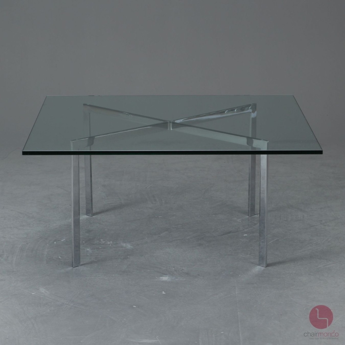 Preview: Knoll International Barcelona Table Couchtisch mit Glasplatte