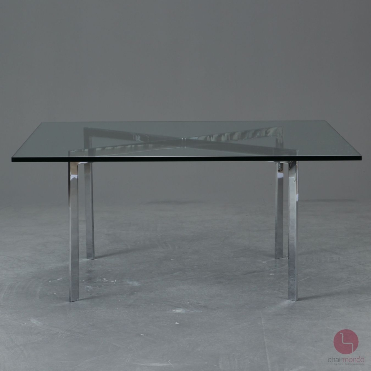 Preview: Knoll International Barcelona Table Couchtisch mit Glasplatte