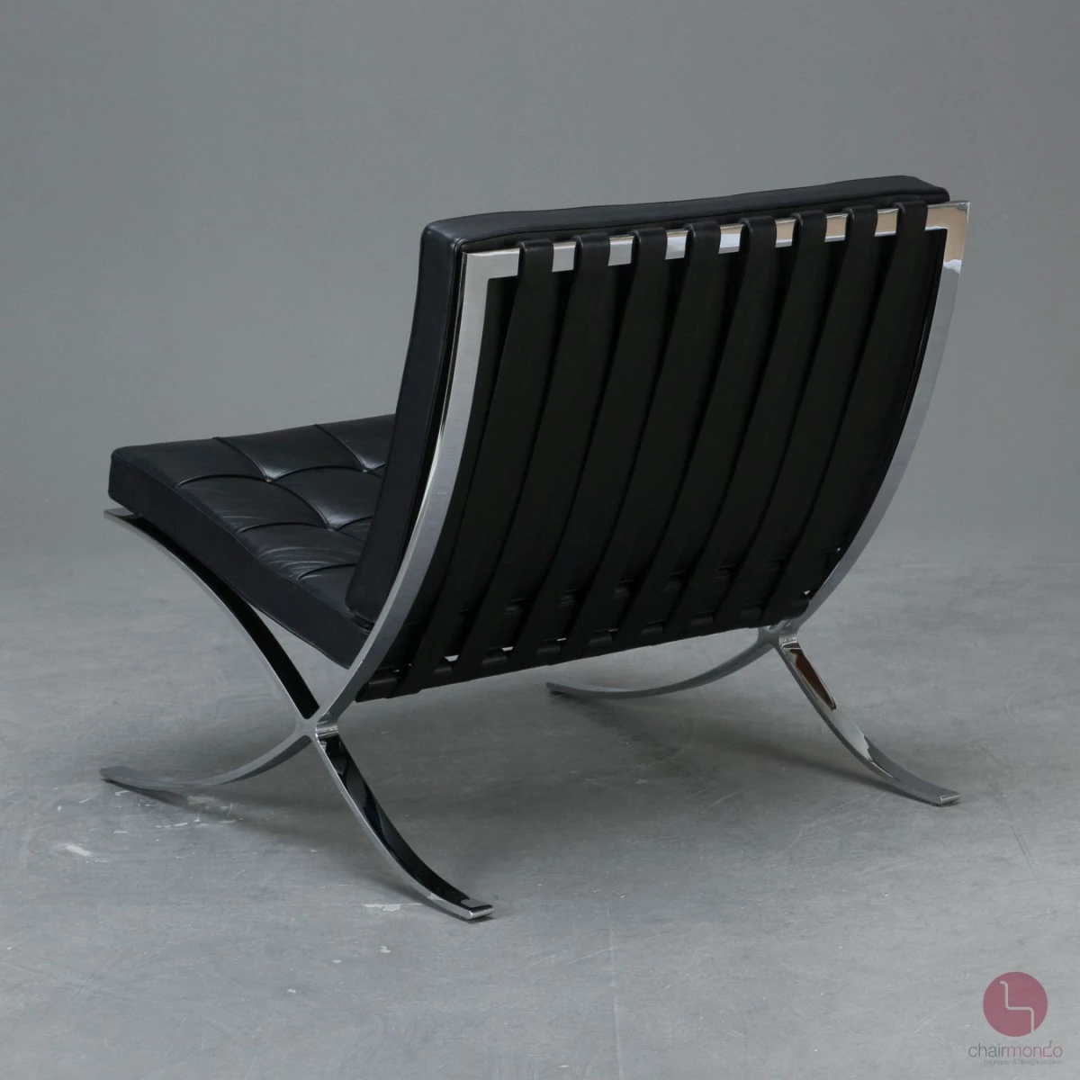 Knoll Barcelona Chair mit schwarzem Leder - gebraucht