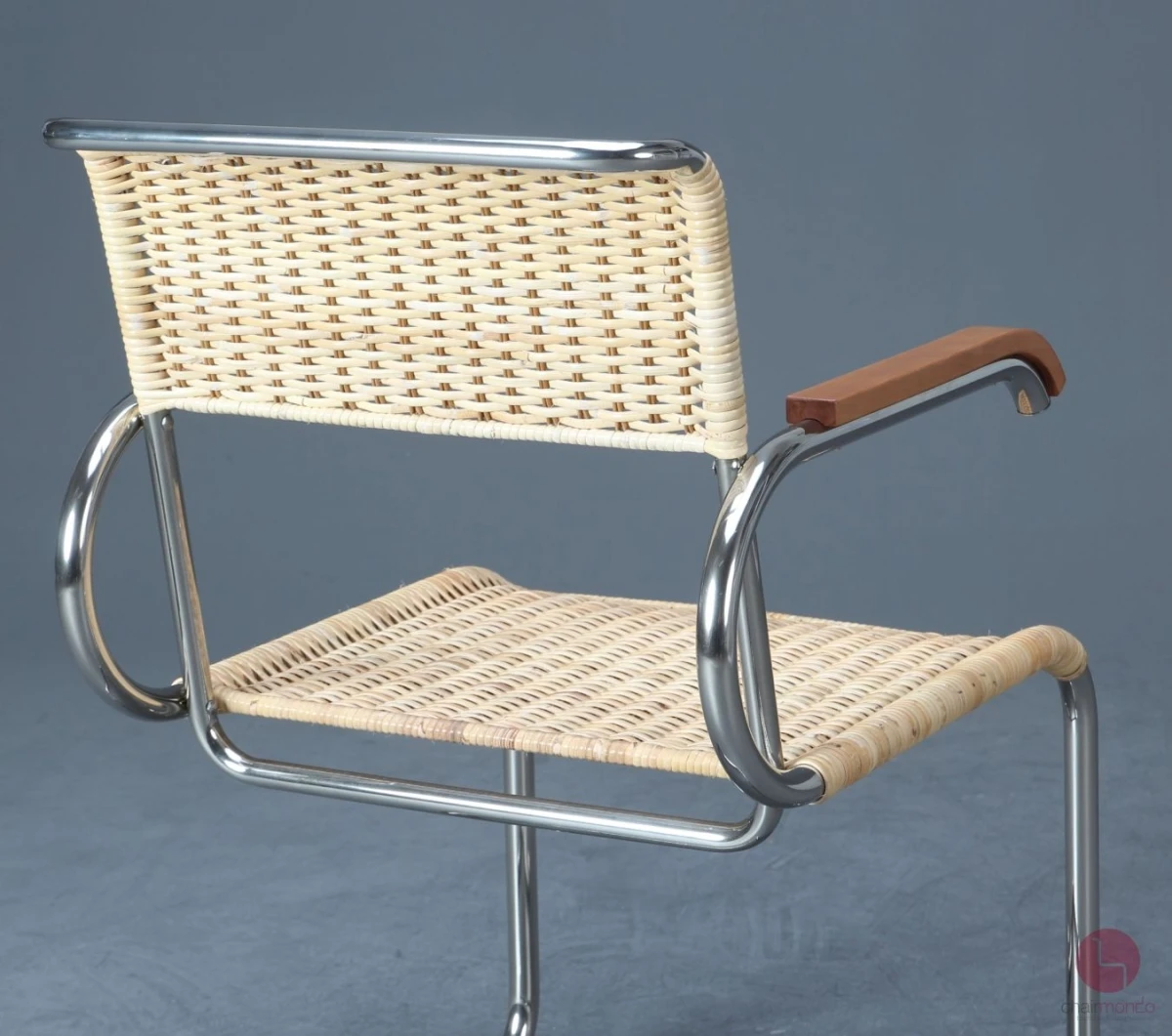 Tecta D40 Freischwinger mit neuem Natur-Geflecht, gebraucht